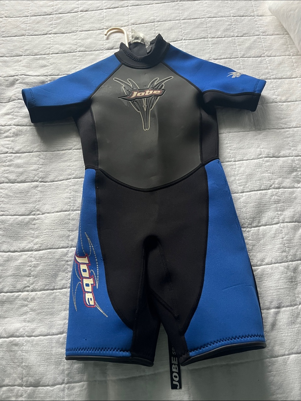 Kids Shorty Rashguard Suit in Blue and Black